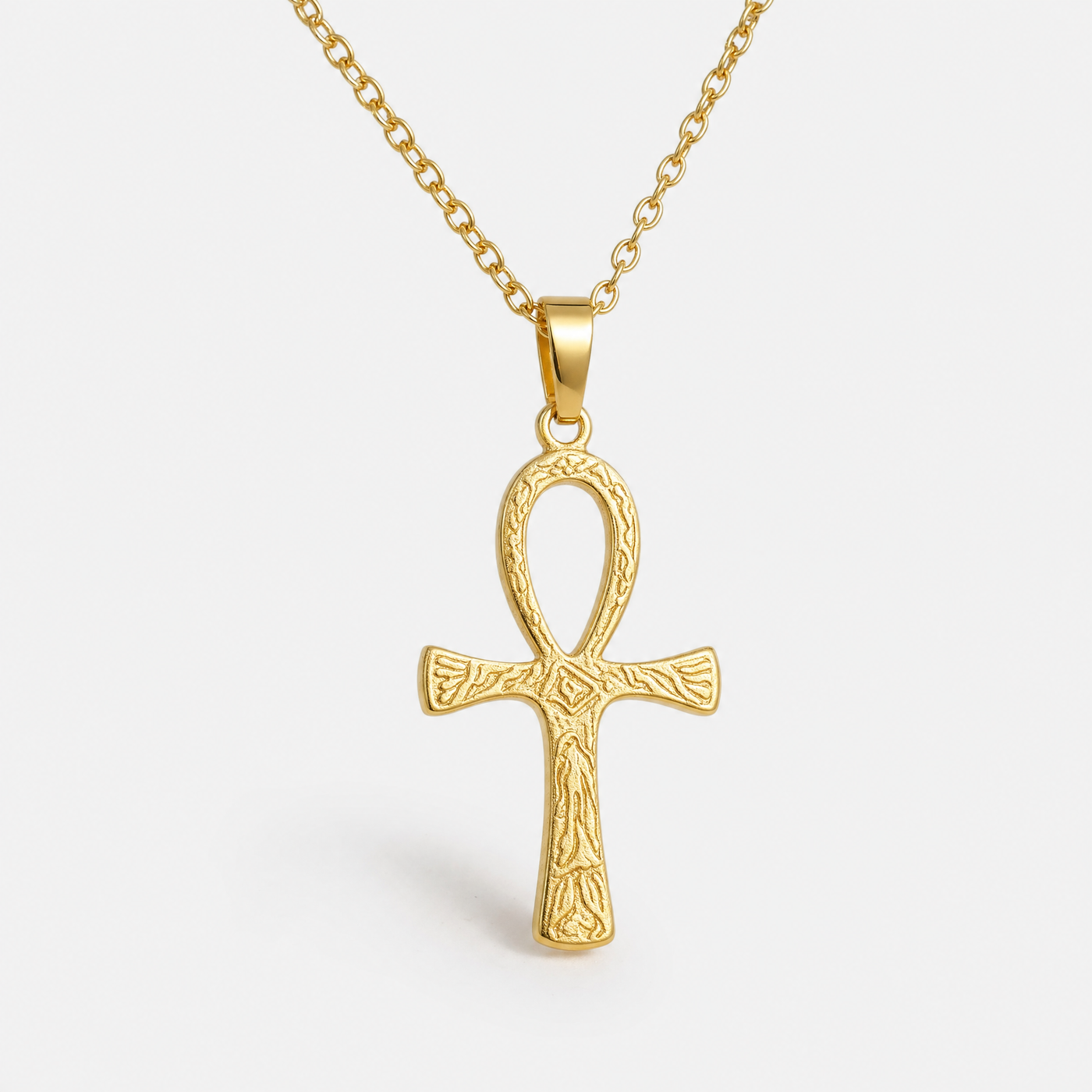 Ankh Cross Necklace – Egyptian Key of Life Symbol Pendant, Gold or Silver Gift