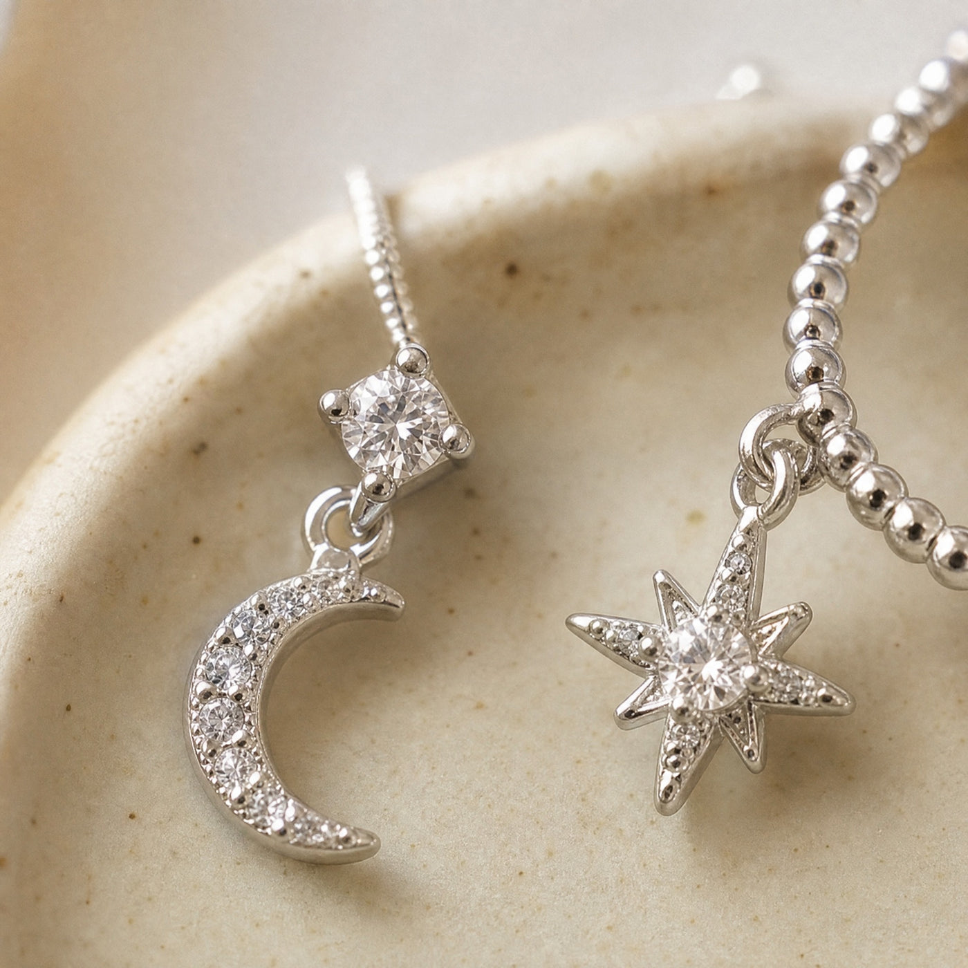 Pavé Moon Star Earring Set – CZ Hoop Stud Drop Earrings for Multiple Piercings, Gift for Her