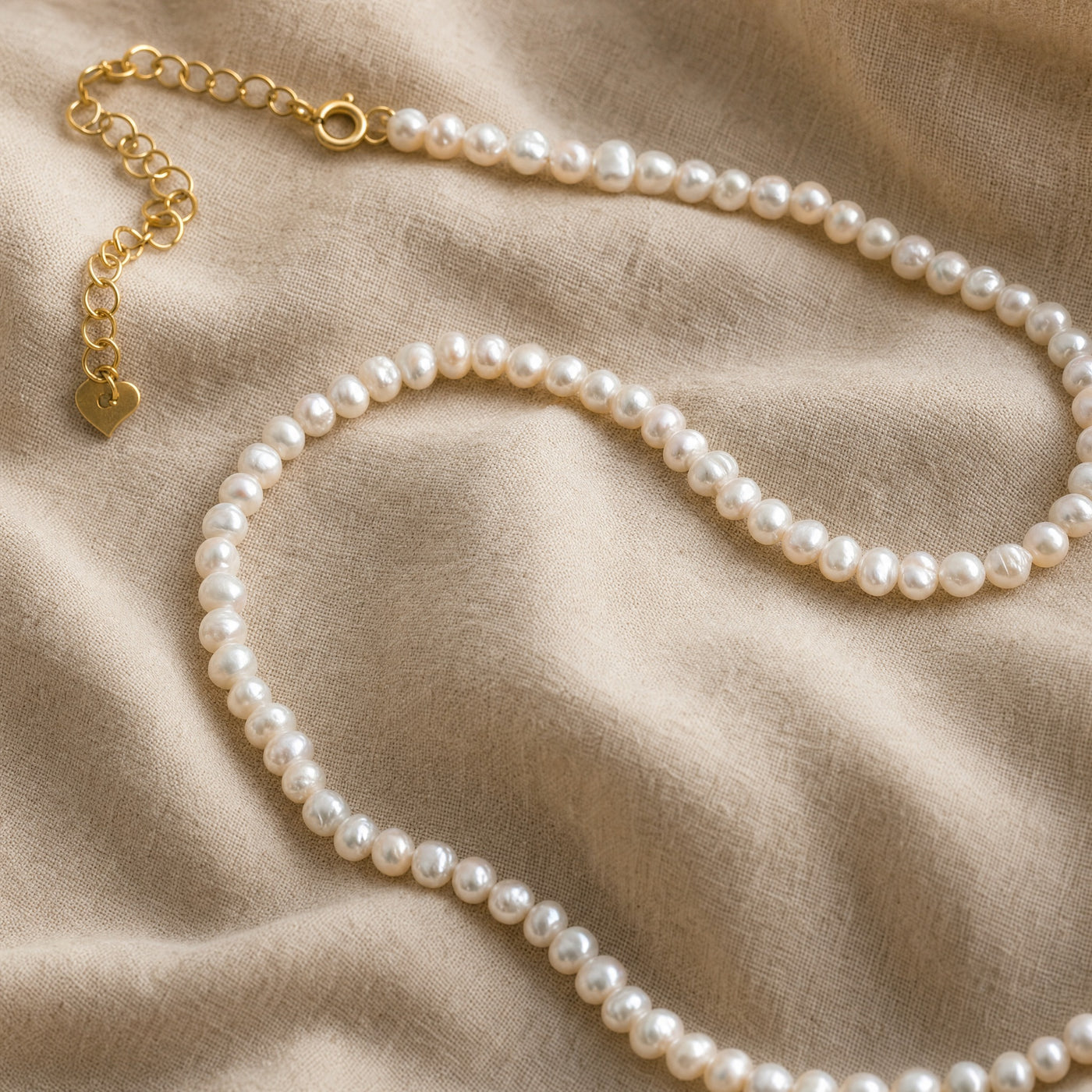 Baroque Freshwater Pearl Necklace – Sterling Silver Dainty Layering Pearl Necklace Gift