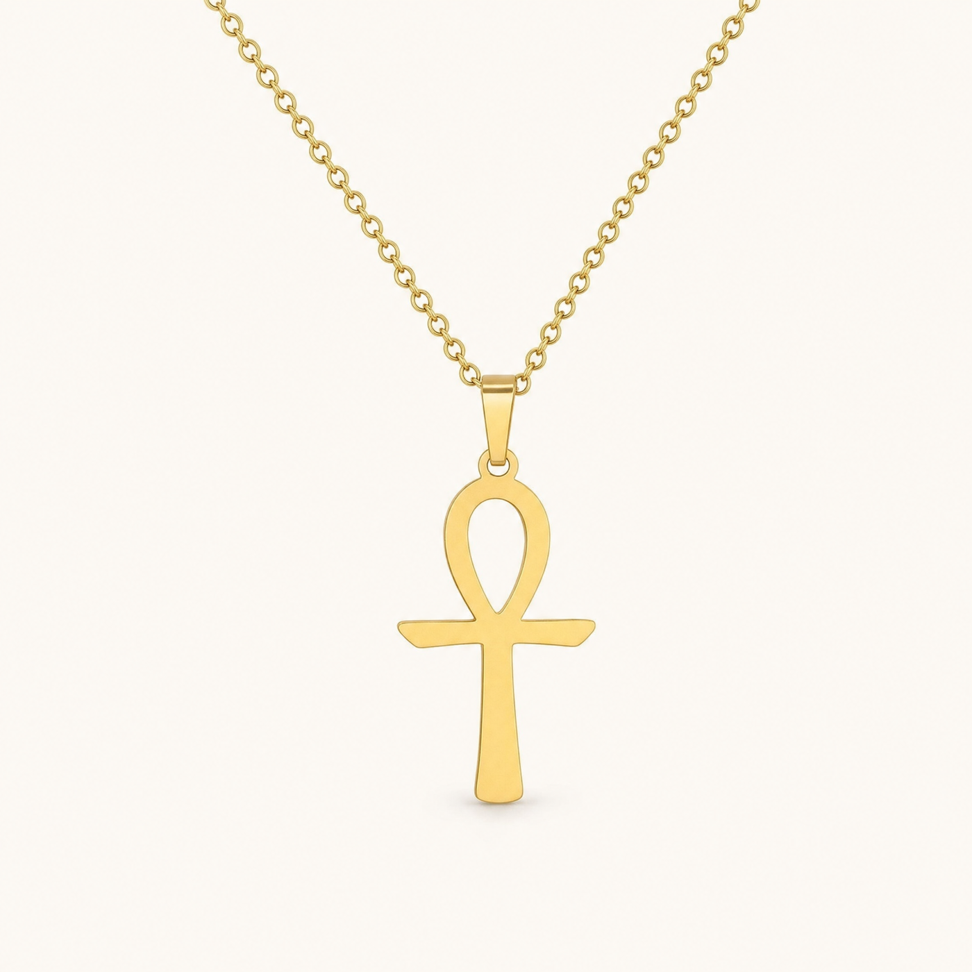 Ankh Cross Necklace – Egyptian Key of Life Symbol Pendant, Gold or Silver Gift
