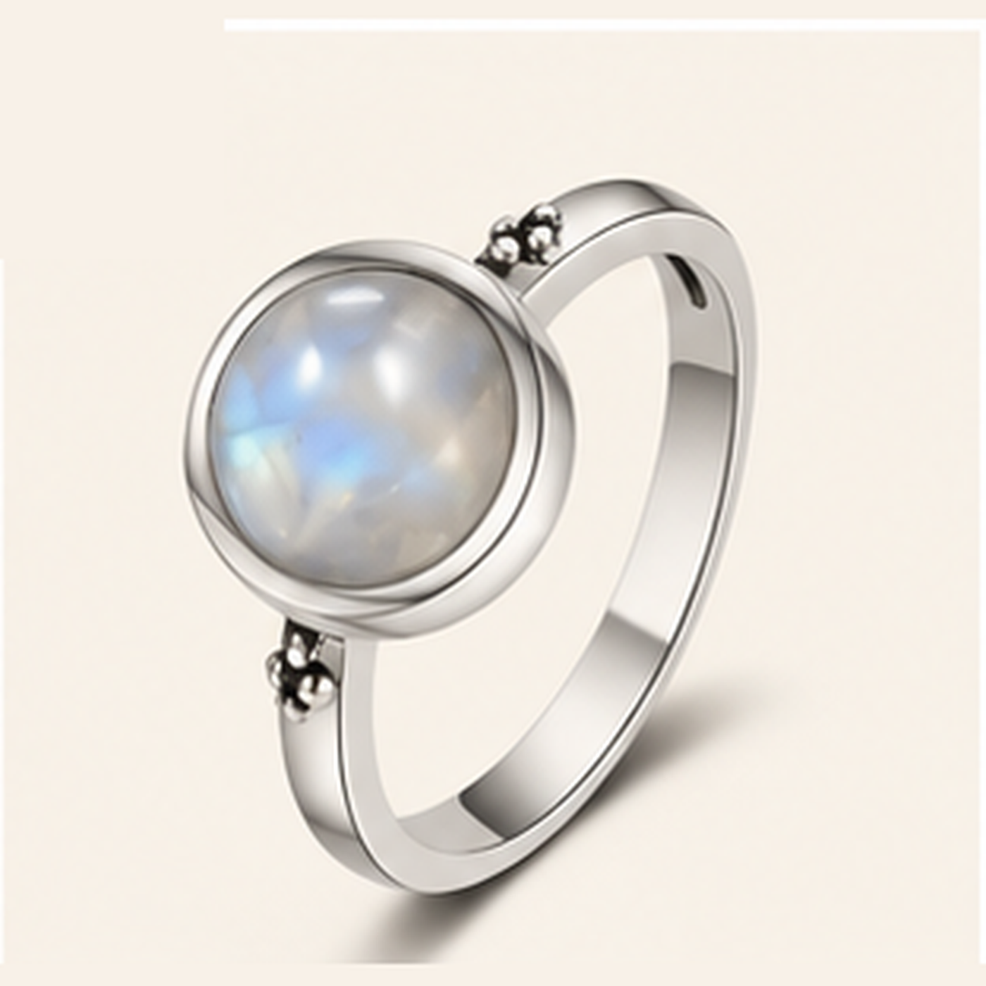 Vintage Round Stone Ring – Gemstone Ring for Women, Boho Gift
