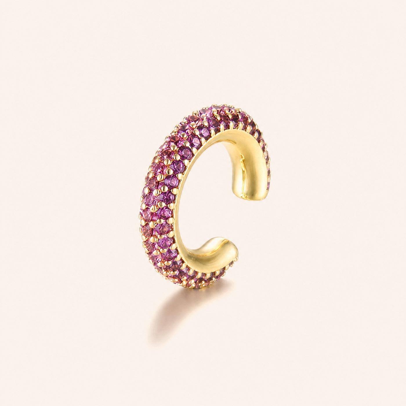 CZ Pavé Cartilage Ear Cuff – No Piercing Clip Earring Gold Silver Zirconia Gift