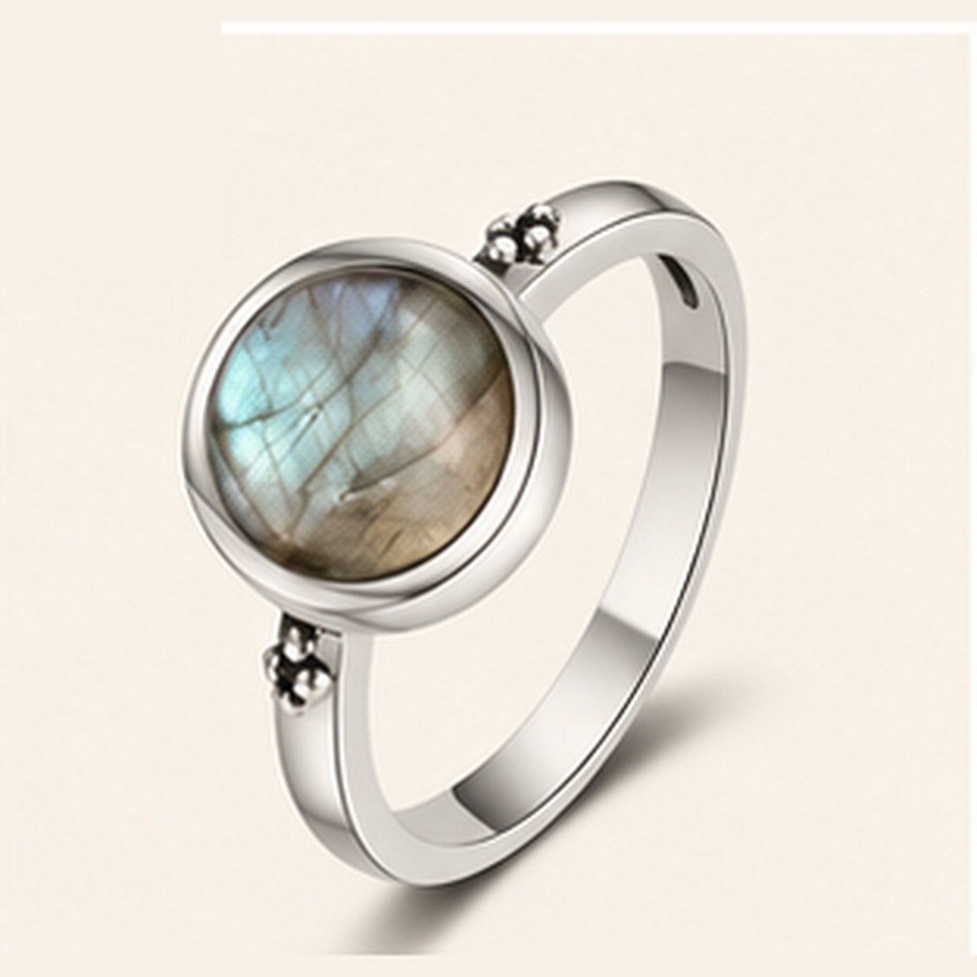 Vintage Round Stone Ring – Gemstone Ring for Women, Boho Gift