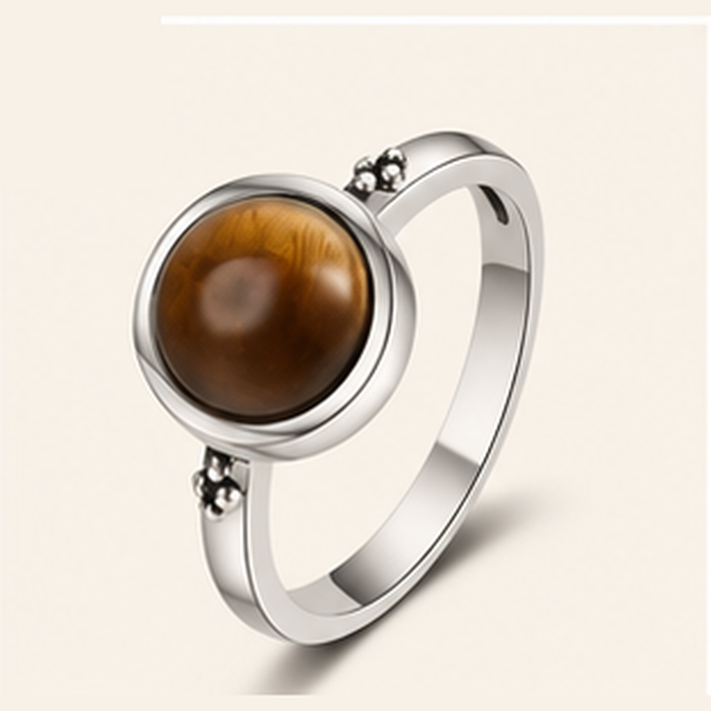 Vintage Round Stone Ring – Gemstone Ring for Women, Boho Gift