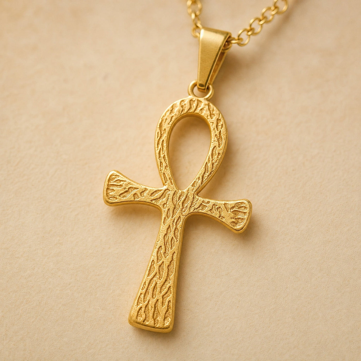 Ankh Cross Necklace – Egyptian Key of Life Symbol Pendant, Gold or Silver Gift