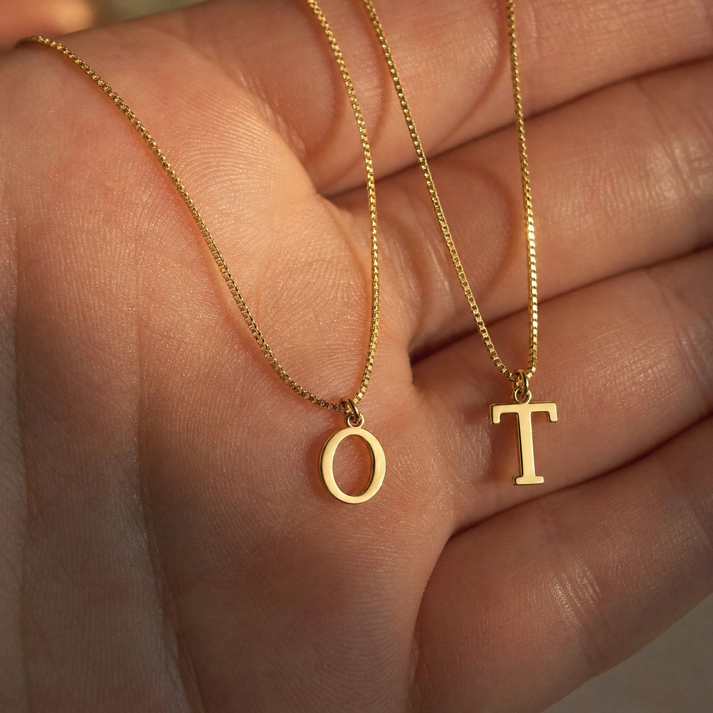 Personalised Initial Necklace – Gold-Plated Letter Pendant Dainty Chain, Minimalist Gift for Her