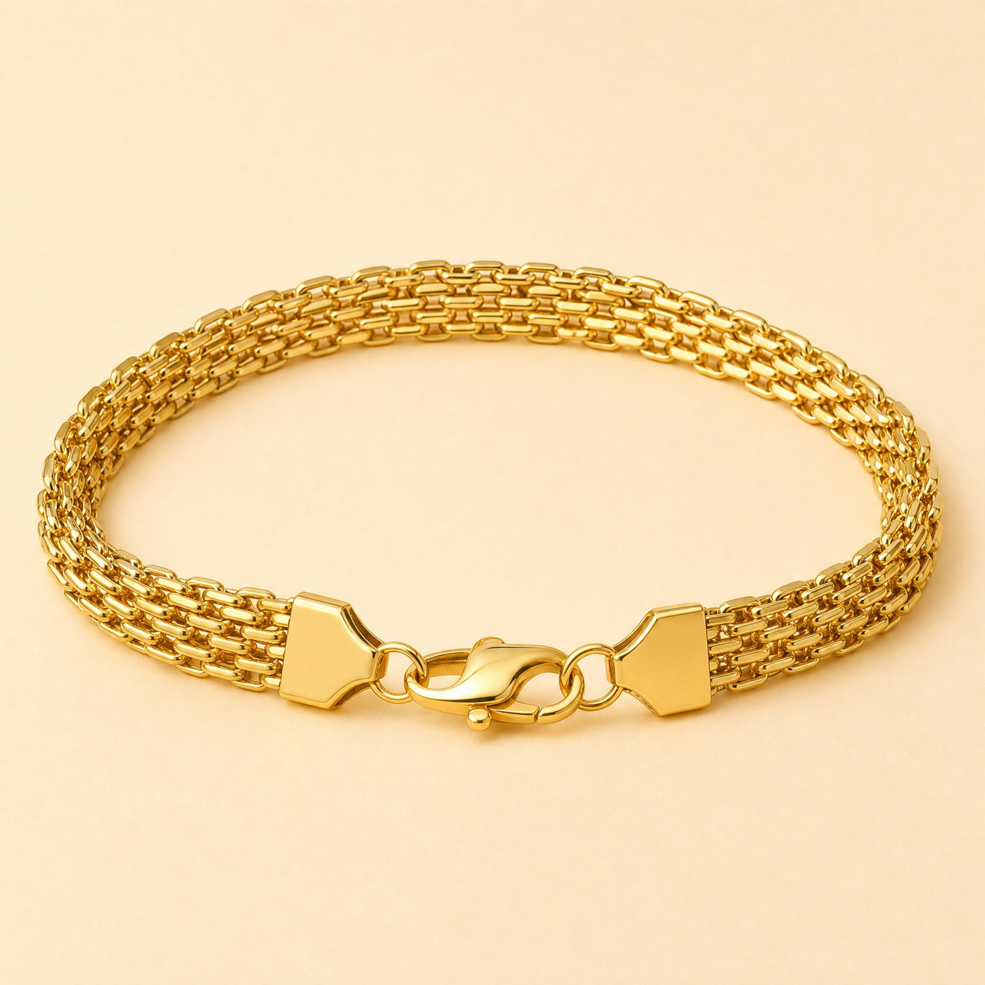 Gold Chain Link Bracelet-Plated Stainless Steel Bracelet, Gift for Her