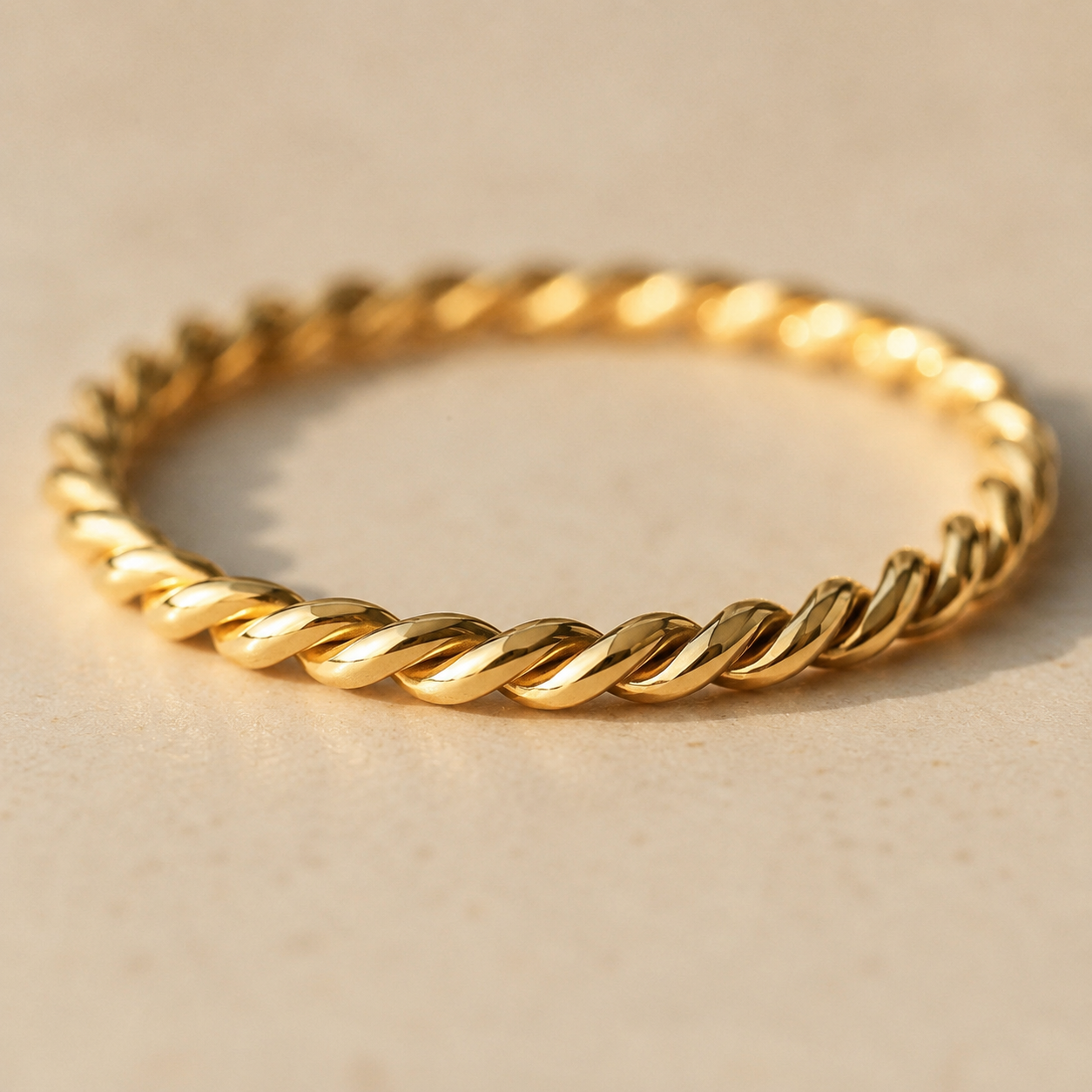 Twisted Rope Stacking Ring – Dainty 925 Sterling Silver Band, Gold or Silver, Gift for Her