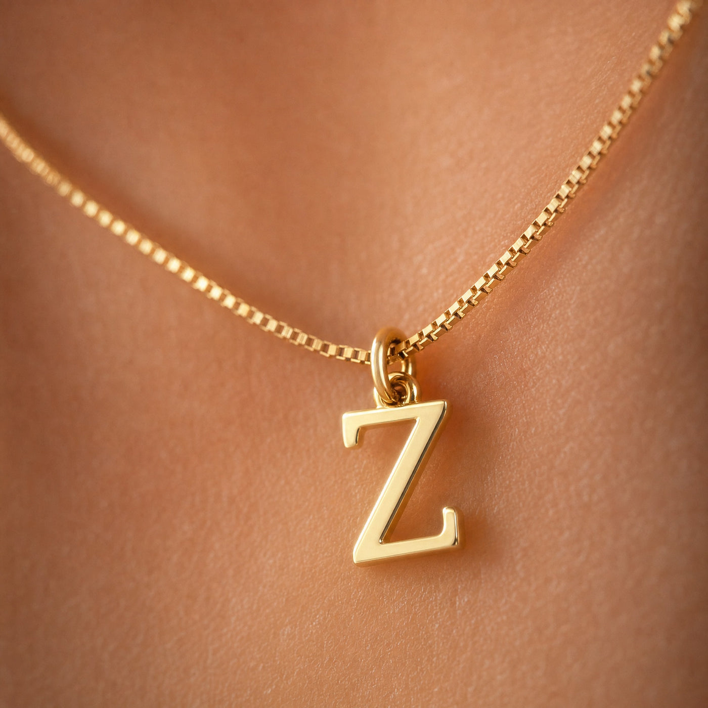 Personalised Initial Necklace – Gold-Plated Letter Pendant Dainty Chain, Minimalist Gift for Her