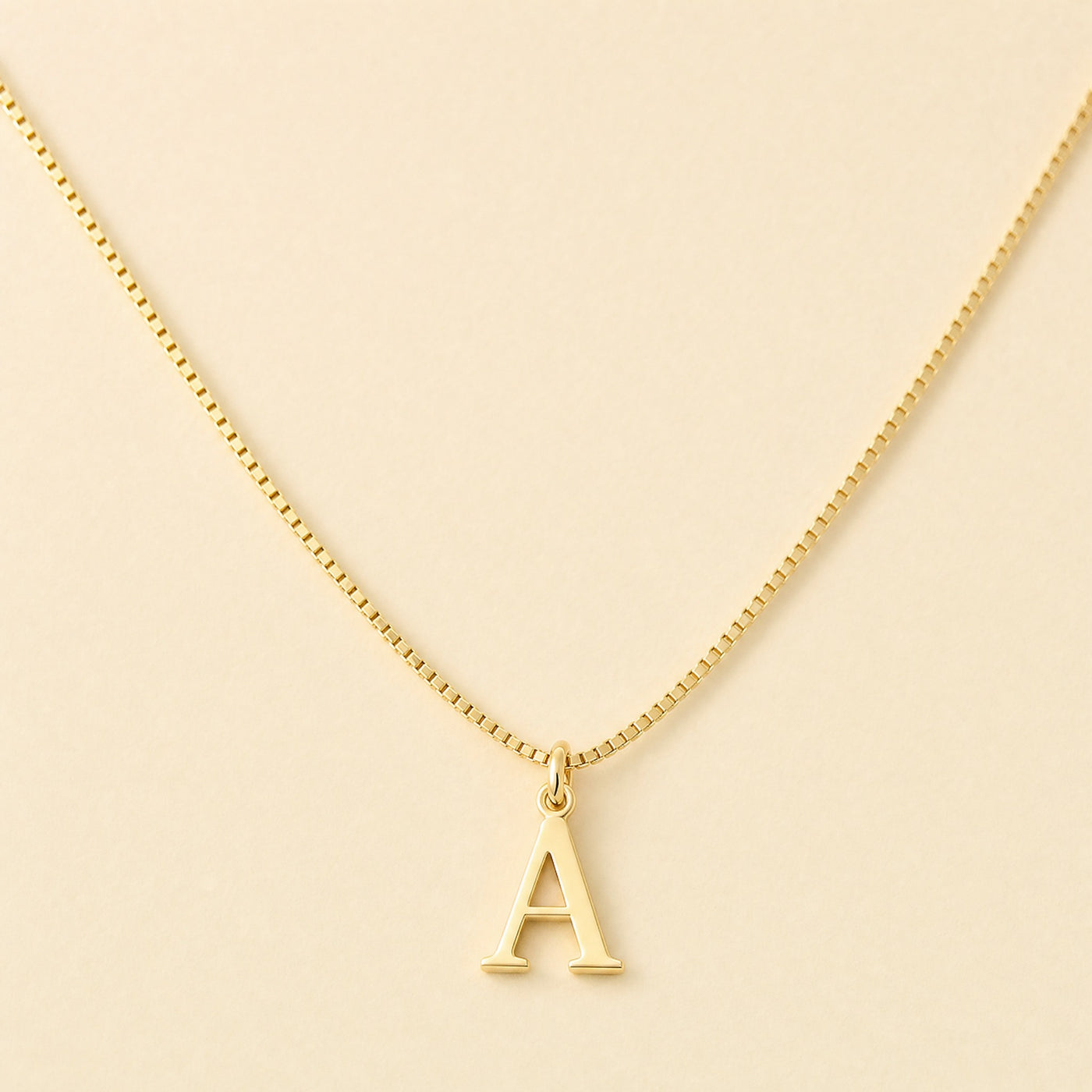 Personalised Initial Necklace – Gold-Plated Letter Pendant Dainty Chain, Minimalist Gift for Her