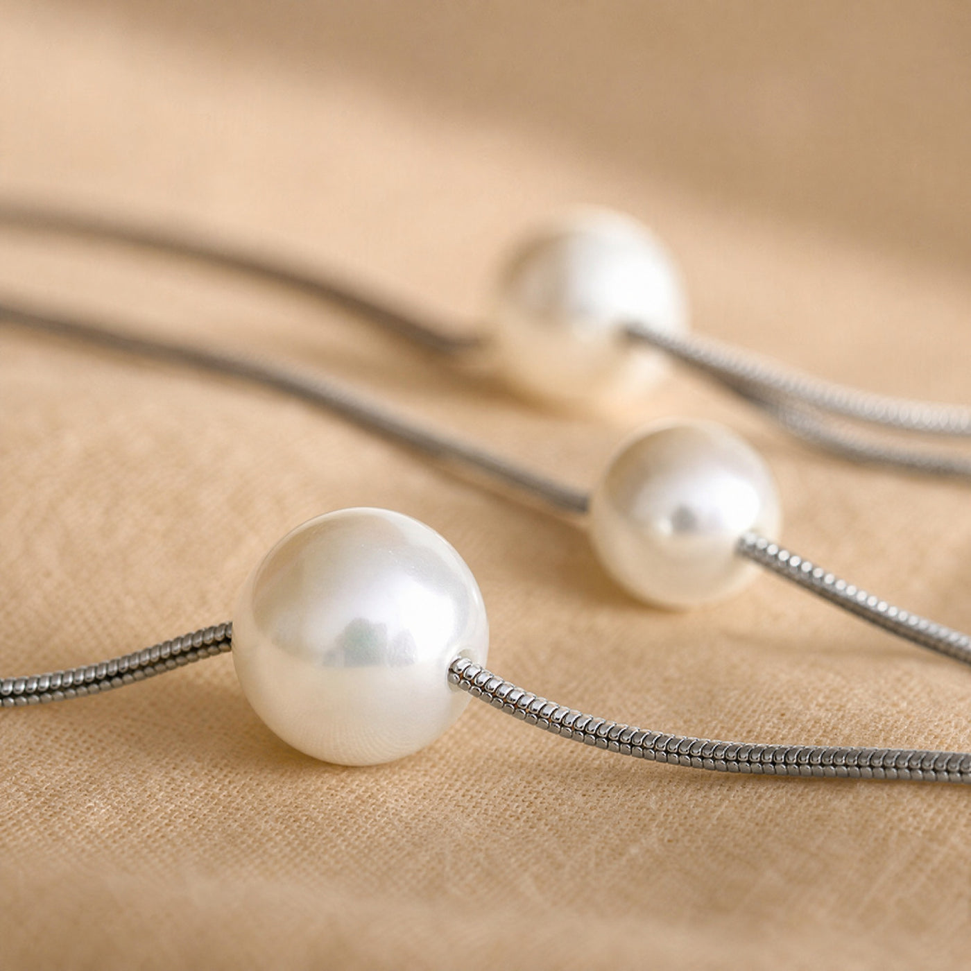 Pearl Multi-Chain Drop Earrings – Dainty Tassel Dangle, Gold Silver, Gift for Her