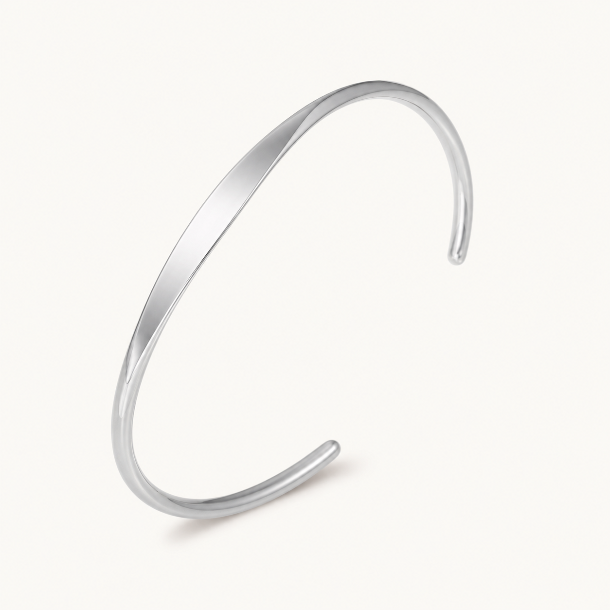 Slim Open Cuff Bracelet – Dainty Minimalist Bangle, Gold or Silver, Layering Gift for Her