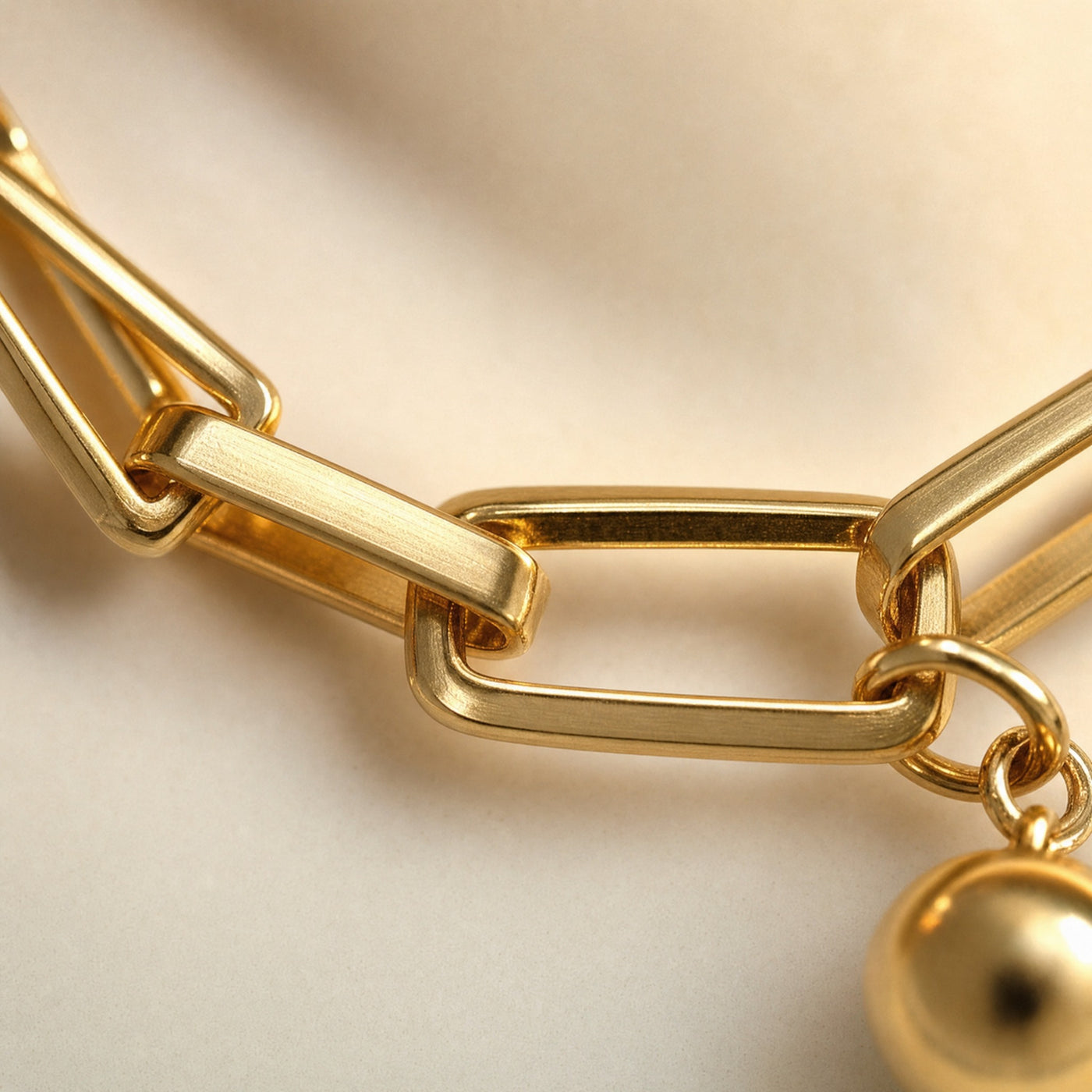 Coin Charm Paperclip Bracelet – Stackable Adjustable Chain Bracelet for Women