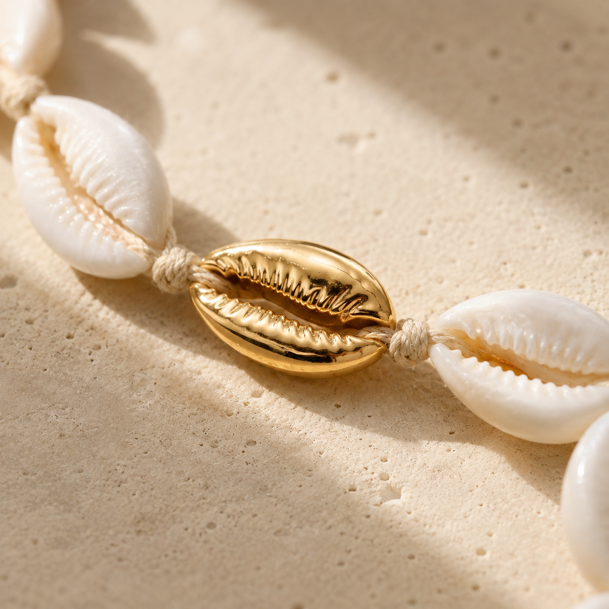 Layered Shell Starfish Necklace Set – Cowrie Choker Seed Bead Gold Boho Beach Jewelry