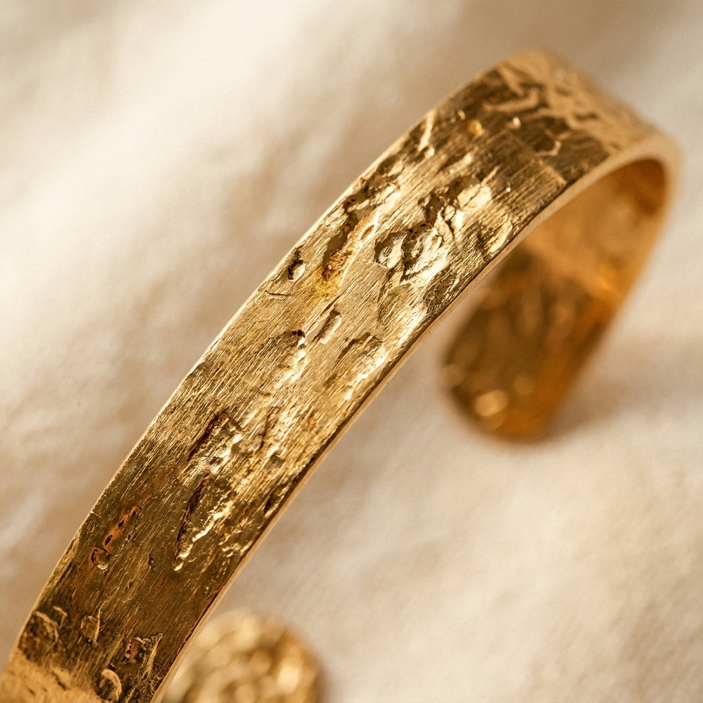 Gold Cuff Bracelet –Plated Bangle, Minimalist Gift for Her