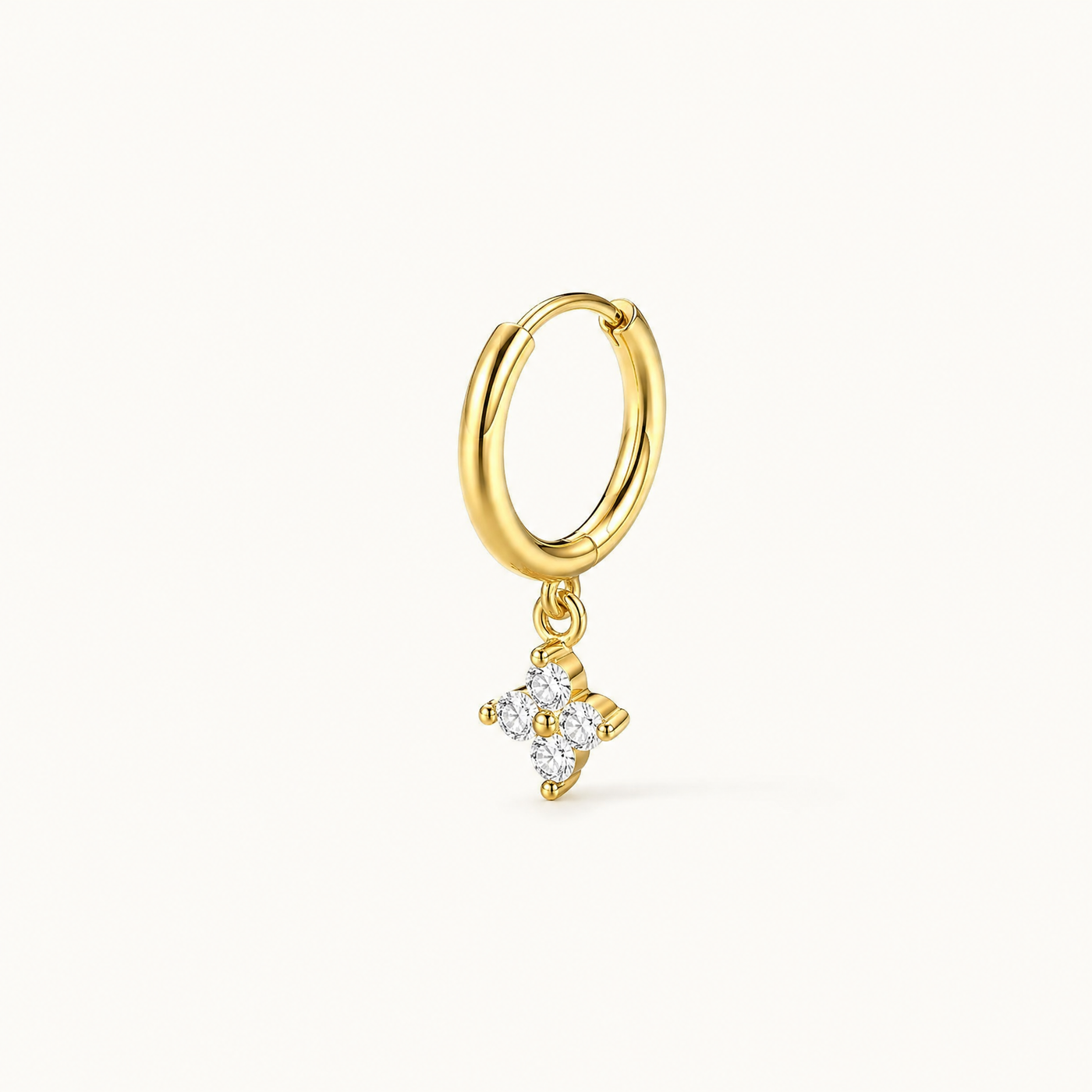 Gold Flat Back Stud Earring – Dainty Cartilage Stainless Steel Earring for Sensitive Ears