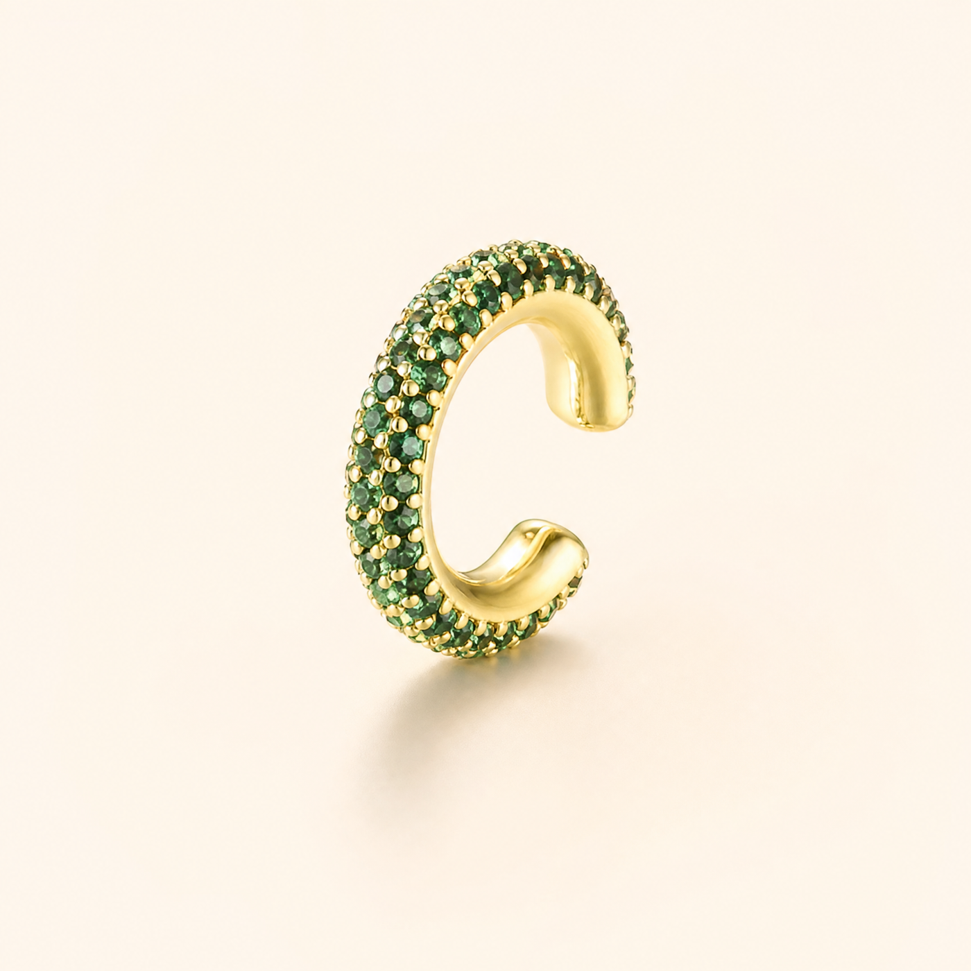 CZ Pavé Cartilage Ear Cuff – No Piercing Clip Earring Gold Silver Zirconia Gift