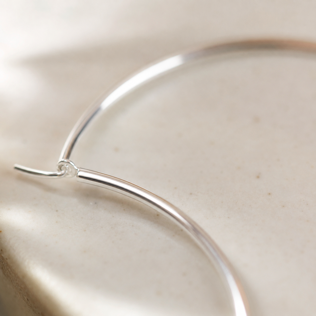 Silver Hoop Earrings – Thin Round Hoops for Women, Minimalist Silver Earrings 3cm to 6cm