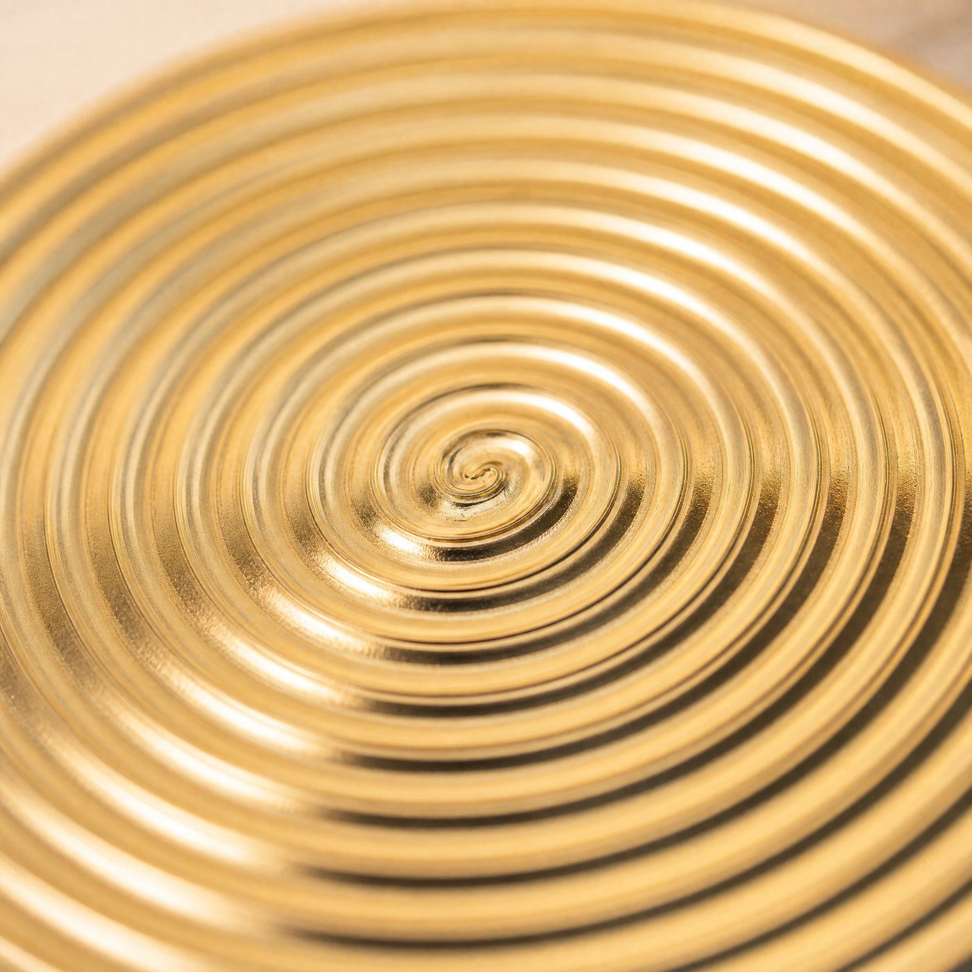 Gold Spiral Disc Drop Earrings – Bold Geometric Statement Dangle Earrings for Women