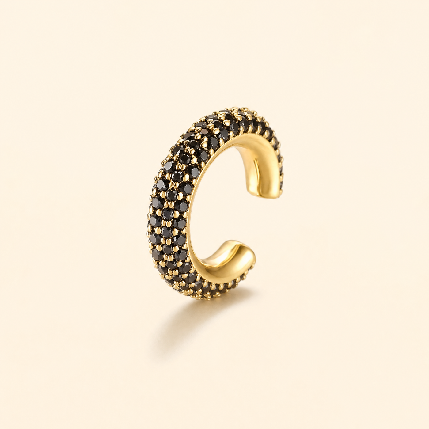 CZ Pavé Cartilage Ear Cuff – No Piercing Clip Earring Gold Silver Zirconia Gift