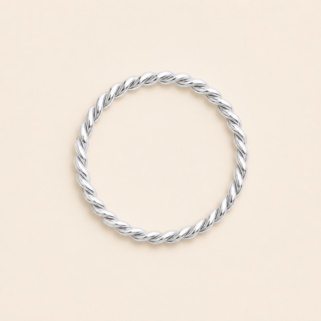 Twisted Rope Stacking Ring – Dainty 925 Sterling Silver Band, Gold or Silver, Gift for Her