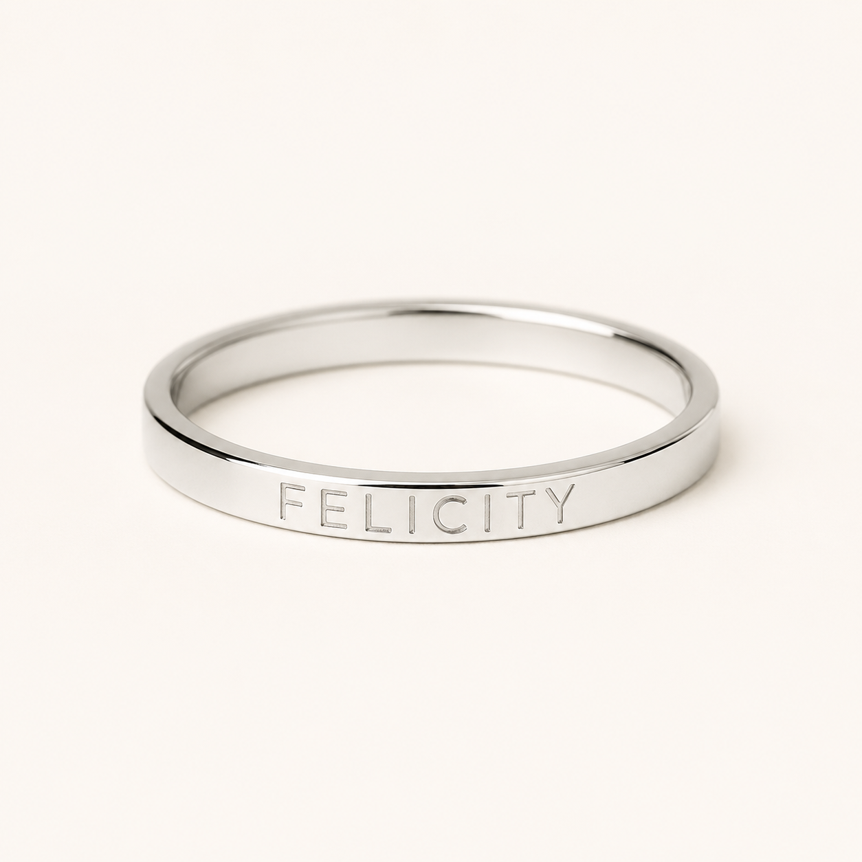 Custom Engraved Name Ring – Dainty Stackable Personalized Gold Silver Ring, Gift for Her